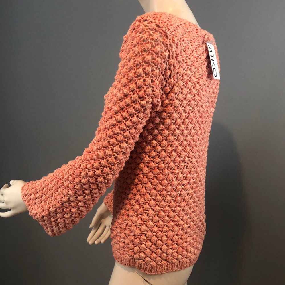 NWT Aiko Orange Knit Sweater Size XS - Picture 4 of 16